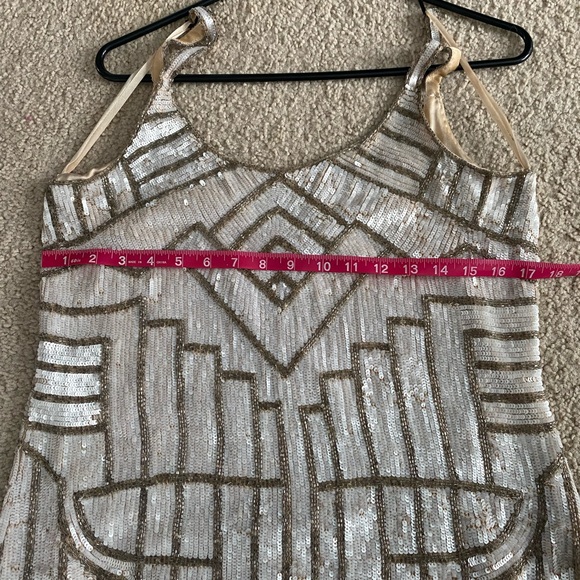 Beaded champagne mini dress - Picture 3 of 7